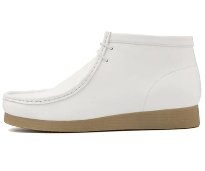 Amali Jason Men's White Smooth Suede British Style Chukka Boots