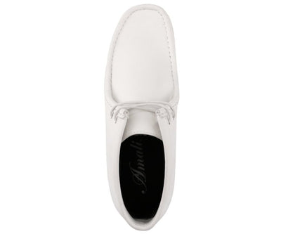 Amali Jason Men's White Smooth Suede British Style Chukka Boots
