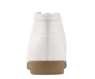 Amali Jason Men's White Smooth Suede British Style Chukka Boots