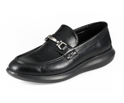 Amali Milo Luxe Black Casual Loafers Men’s Leather