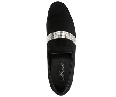 Amali Monarch Regal Noir Velvet Loafers Men’s Black Velvet