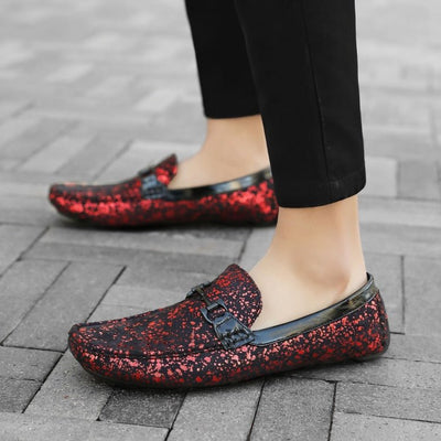 Amali Monty Crimson Elegance Men’s Loafers