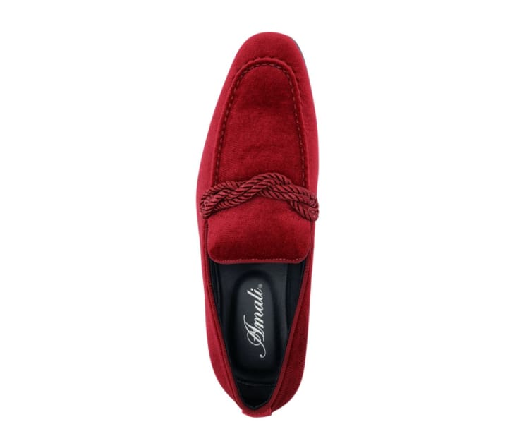 Amali Ornate Velvet Smoking Slippers For Men Black Velvet