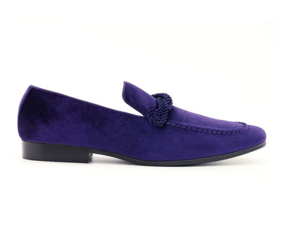 Amali Ornate Velvet Smoking Slippers For Men Black Velvet