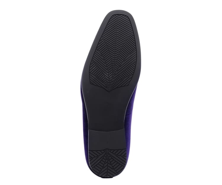 Amali Ornate Velvet Smoking Slippers For Men Black Velvet