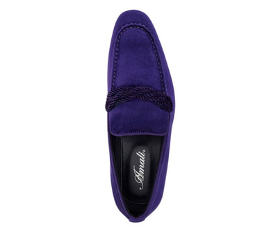 Amali Ornate Velvet Smoking Slippers For Men Black Velvet