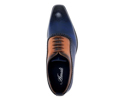 Amali Piedmont Men’s Cap Toe Oxford Black Leather Shoes