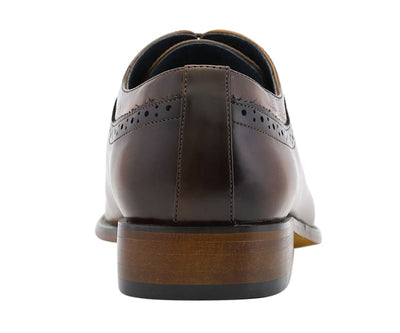 Amali Piedmont Men’s Cap Toe Oxford Black Leather Shoes