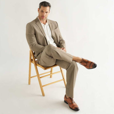 Amali Shoes Conrad Tan Men’s Leather Oxfords