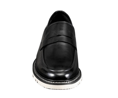 Amali Shoes Hugh Classic Black Penny Loafer Men’s Man Made