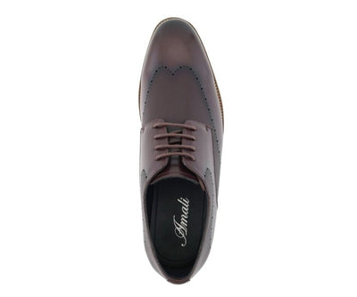 Amali Shoes Luke Wingtip Derby Men’s Brown Leather