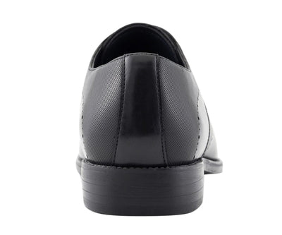 Amali Shoes Luke Wingtip Dress Shoes Men’s Leather Black