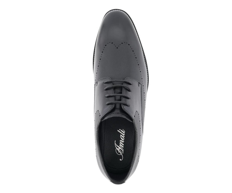 Amali Shoes Luke Wingtip Dress Shoes Men’s Leather Black