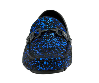 Amali Shoes Monty Luxe Blue Moccasins Men’s