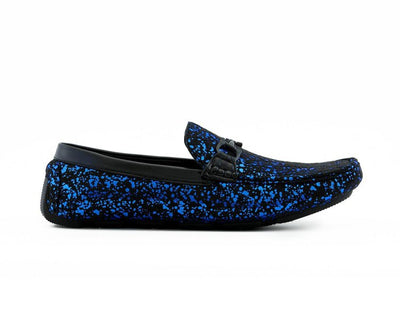 Amali Shoes Monty Luxe Blue Moccasins Men’s