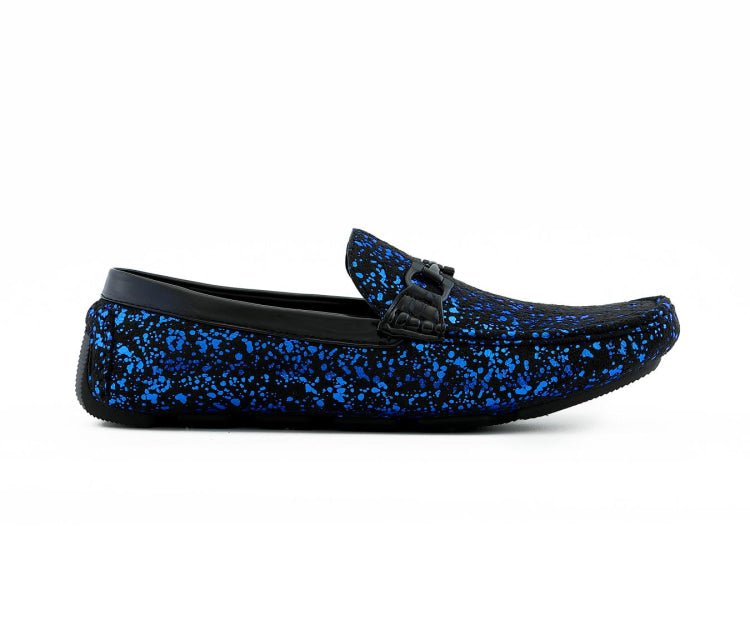 Amali Shoes Monty Luxe Blue Moccasins Men’s