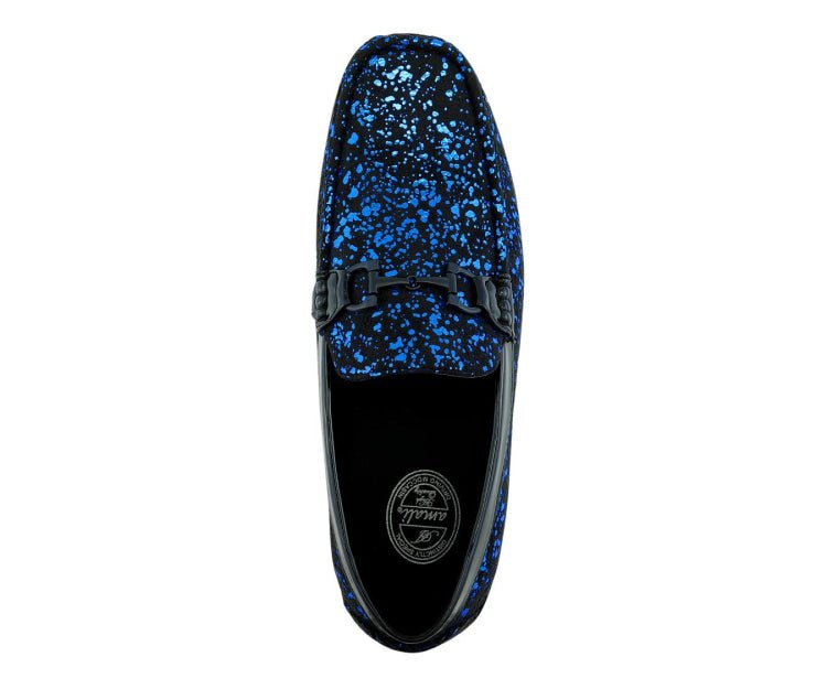 Amali Shoes Monty Luxe Blue Moccasins Men’s