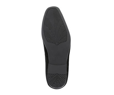 Amali Throne Black Men’s Velvet Slip On Loafers
