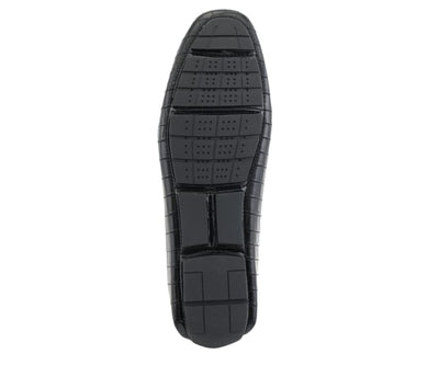 Amali Titus Crocodile Elegance Loafers Men’s Black Leather