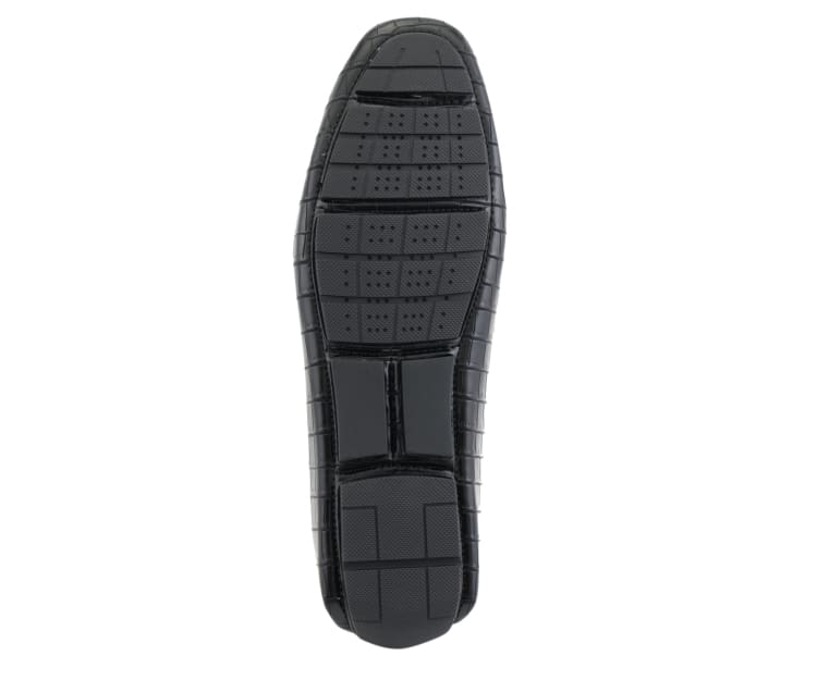Amali Titus Crocodile Elegance Loafers Men’s Black Leather