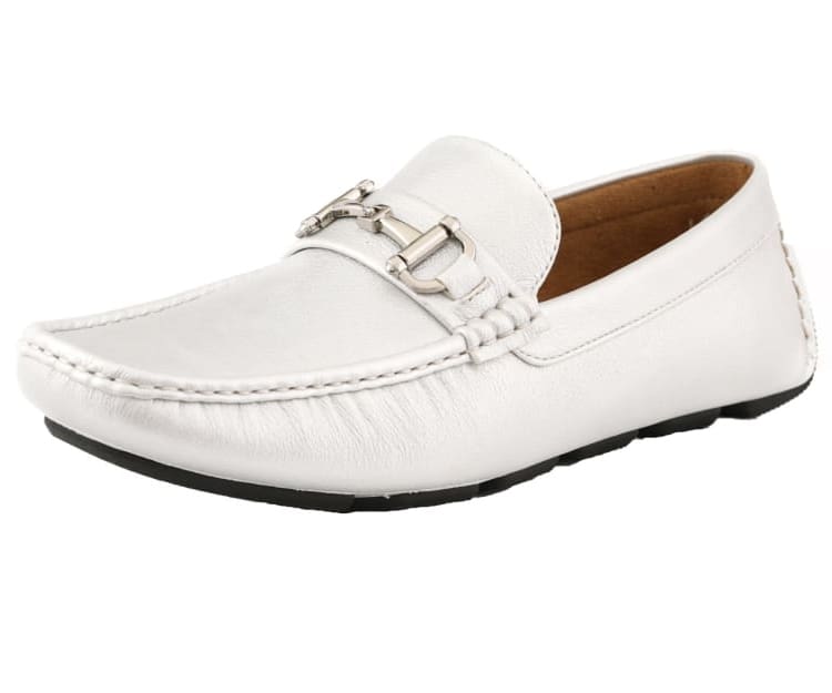 Amali Trentino Luxe Silver Loafers Men’s Casual Moccasins