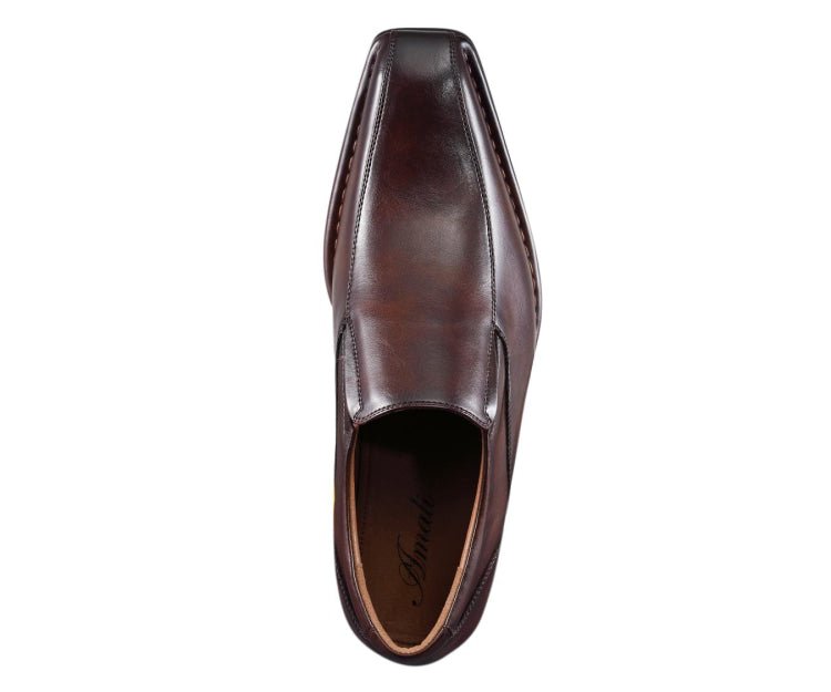 Amali Victor Slip On Luxury Loafers Men’s Leather Brown