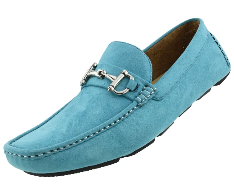 Amali Walken 2 Men’s Turquoise Suede Driving Shoes