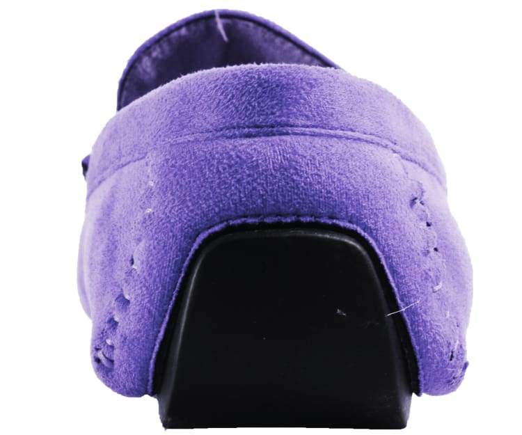 Amali Walken Men's Suede Driving Loafers Lavender Luxe