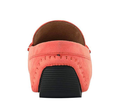 Amali Walken Men's Suede Driving Shoes Coral