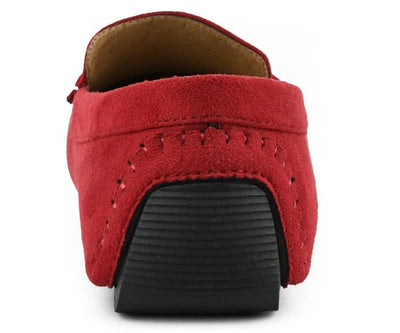 Amali Walken Red Men’s Suede Driving Shoes