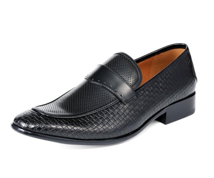 Amali Wren Elegant Dress Loafers Men’s Leather Black