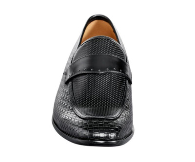 Amali Wren Elegant Dress Loafers Men’s Leather Black