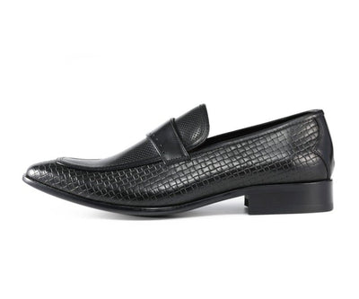 Amali Wren Elegant Dress Loafers Men’s Leather Black