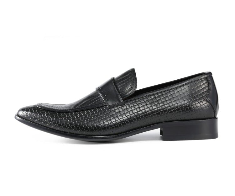 Amali Wren Elegant Dress Loafers Men’s Leather Black
