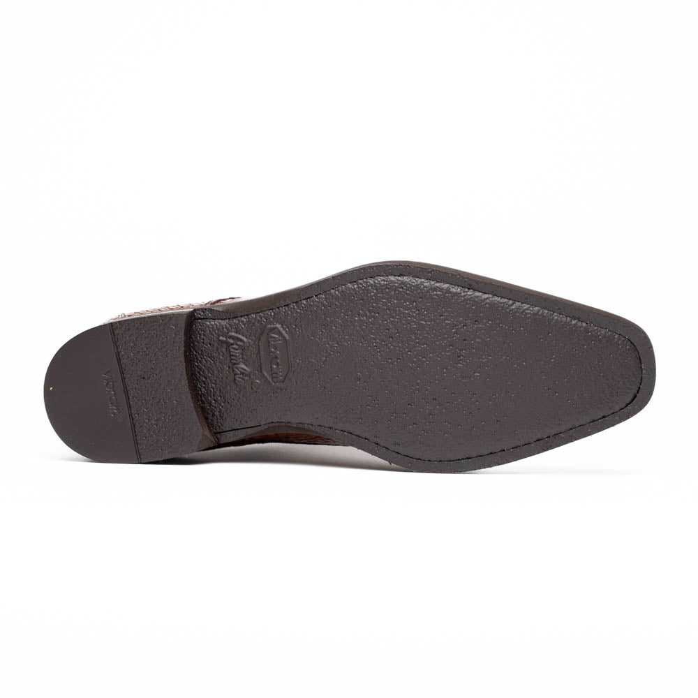Zelli Italia Men's 21-532-CGM ANDREA Crocodile Lace Up, Cognac