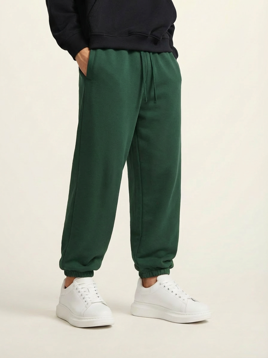 Apollo Moda  Apollo Heavyweight Cotton Green Sweatpants – product view 5