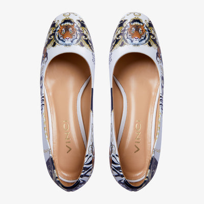 Vinci Leather The Perugia White Leather Lower Heel Pump Women Shoe – product view 7