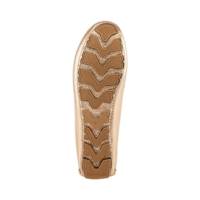 Spring Step Audette penny loafer in Rose Gold, bottom view of outsole