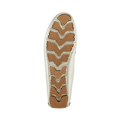 Spring Step Audette penny loafer in Silver, bottom view of outsole
