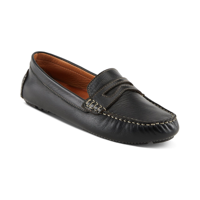 Spring Step Audette penny loafer in Black, front three-quarter view