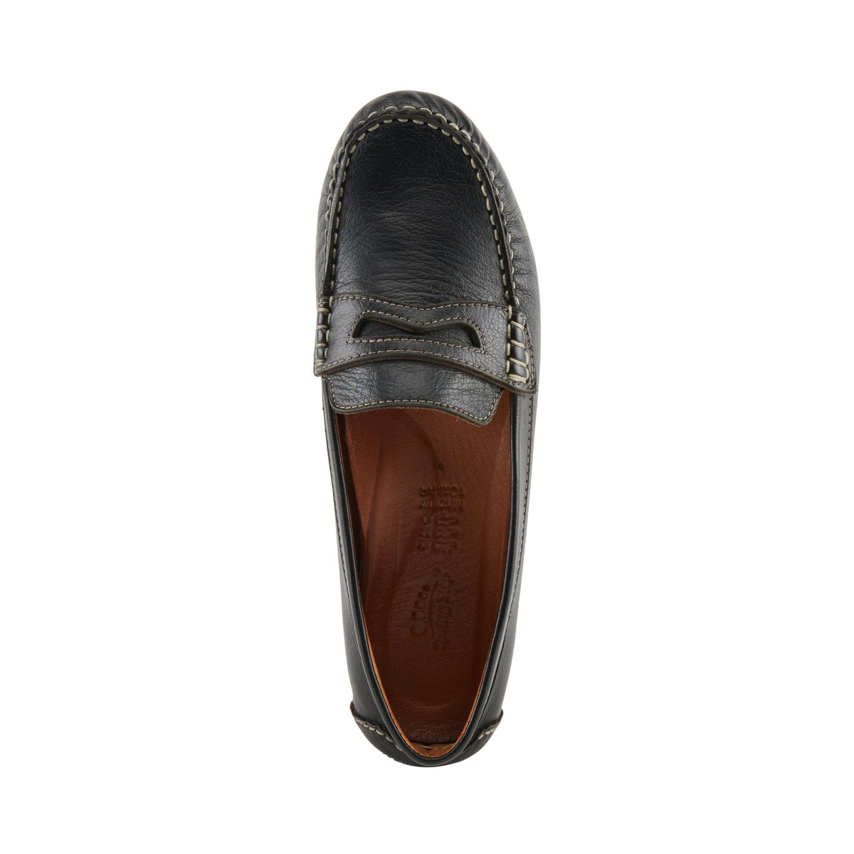 Spring Step Audette penny loafer in Black, top view