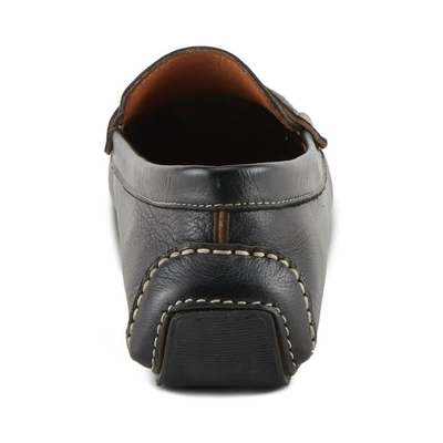 Spring Step Audette penny loafer in Black, rear heel view