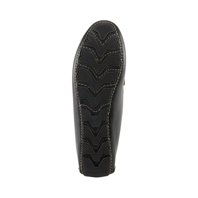 Spring Step Audette penny loafer in Black, bottom view of outsole