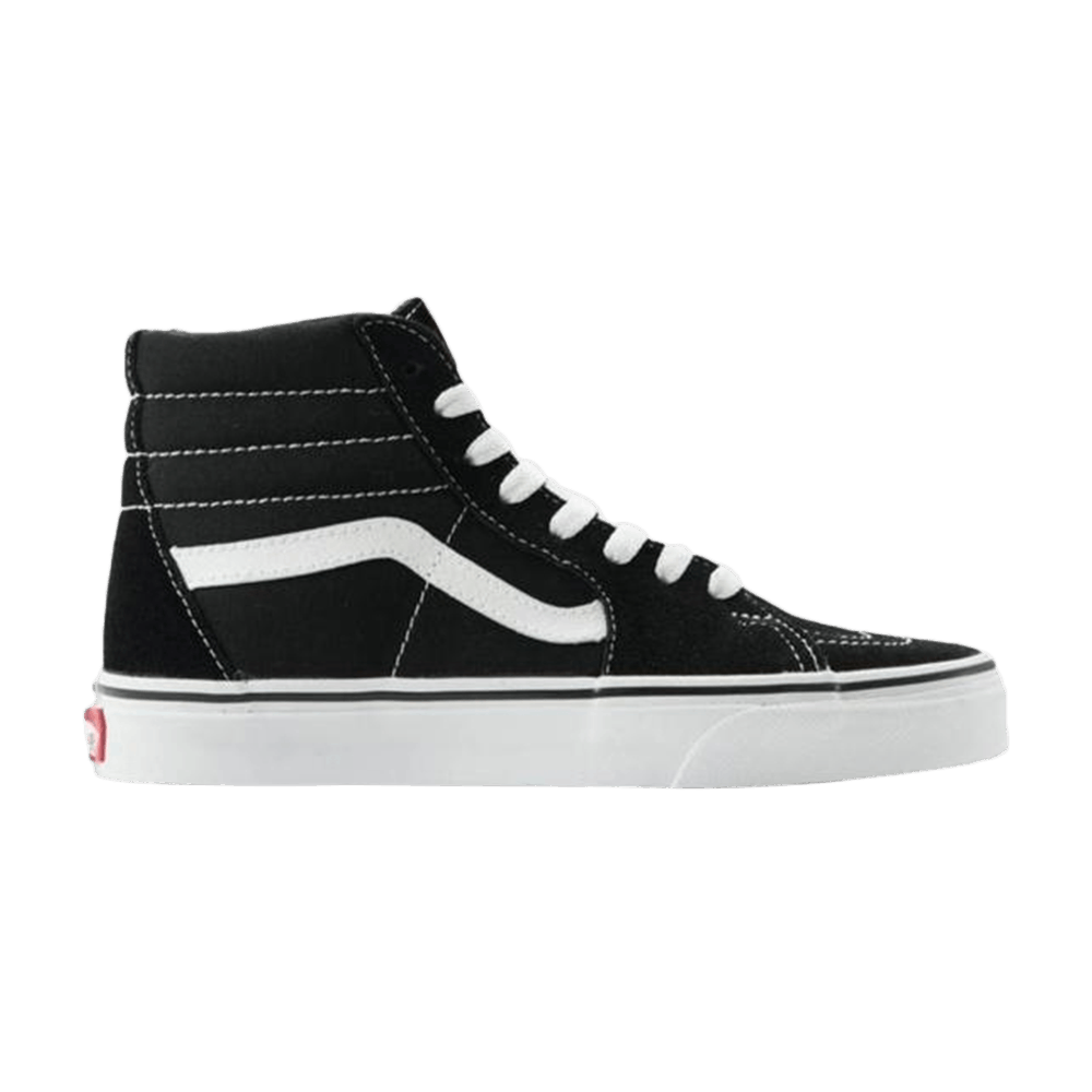 Vans Little Kids' (PS) Sk8-Hi Sneakers — Black/True White Canvas High-Top