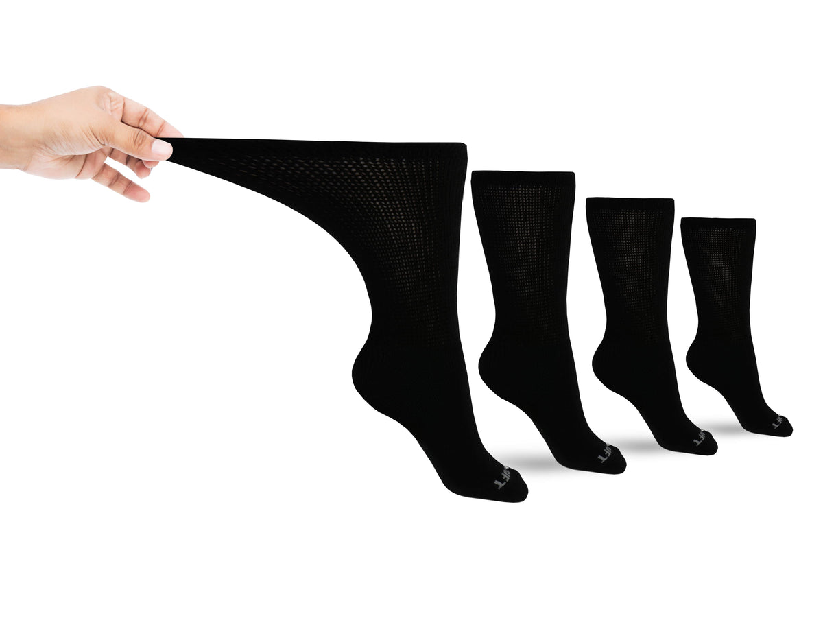 Men's Ultra-Soft Upper Calf Diabetic Socks (4 Pair) – product view 5