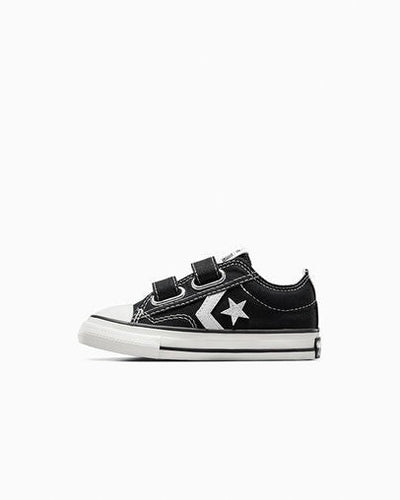 Converse Star Player 76 Baby/Toddler (TD) Sneakers — Black/White Canvas