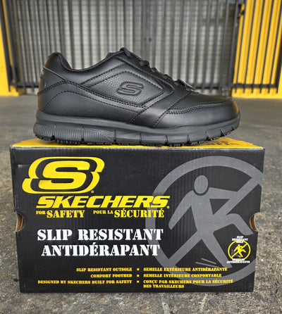 Skechers Wyola - 77235 Black - Slip Resistant- Work - Women's – Front View