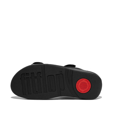 FitFlop LULU Adjustable Women's Slides — Black Leather