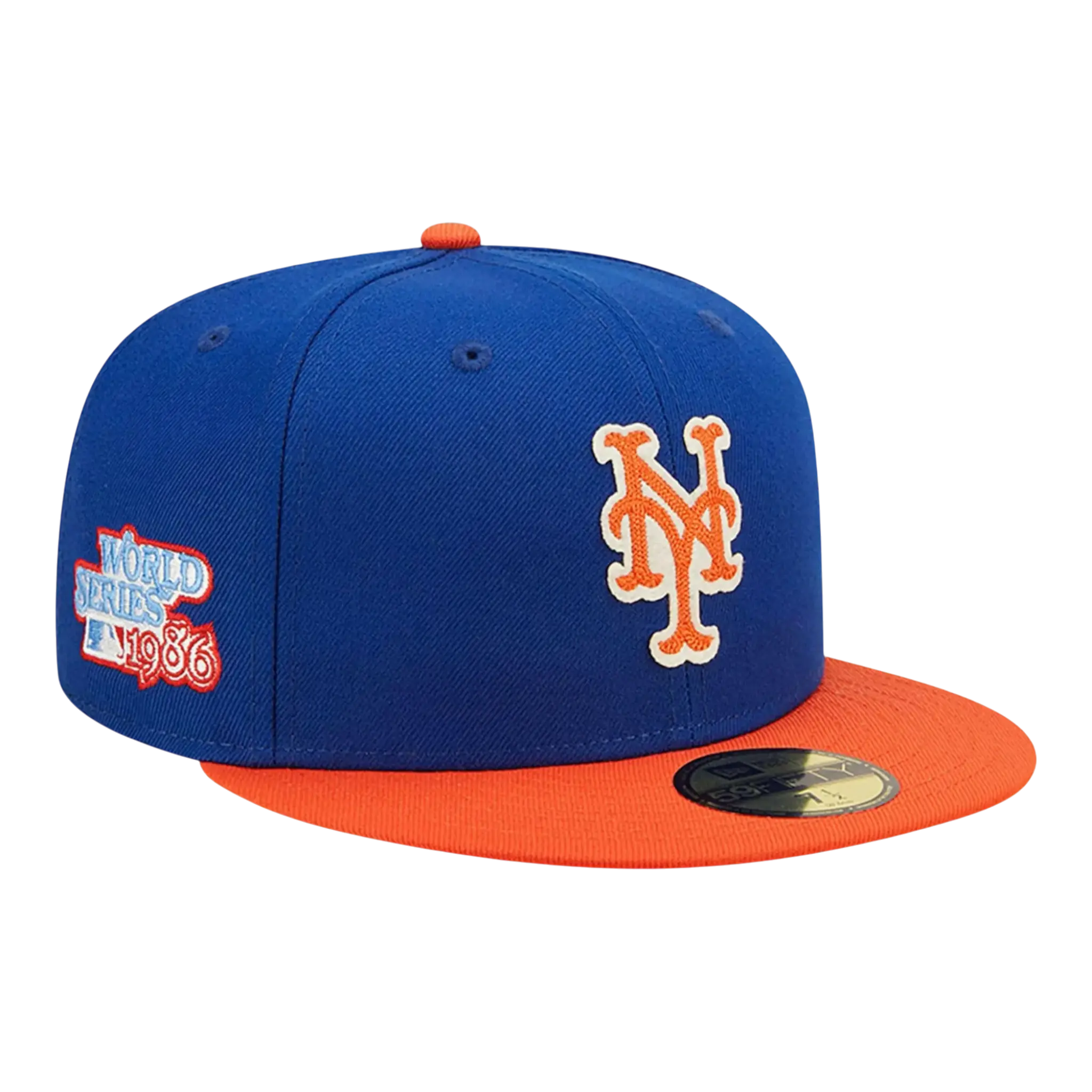 New Era 59Fifty MLB New York Mets Letterman Fitted Hat Blue/Orange