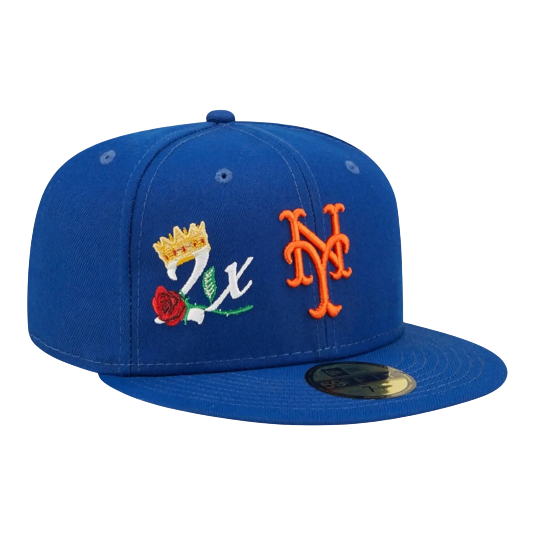 New Era Crown Champs WS 59Fifty New York Mets Men Fitted Hat Royal